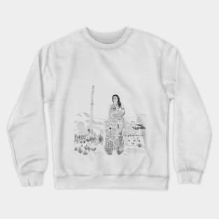 Guerrero Chichimeca con escudo Crewneck Sweatshirt